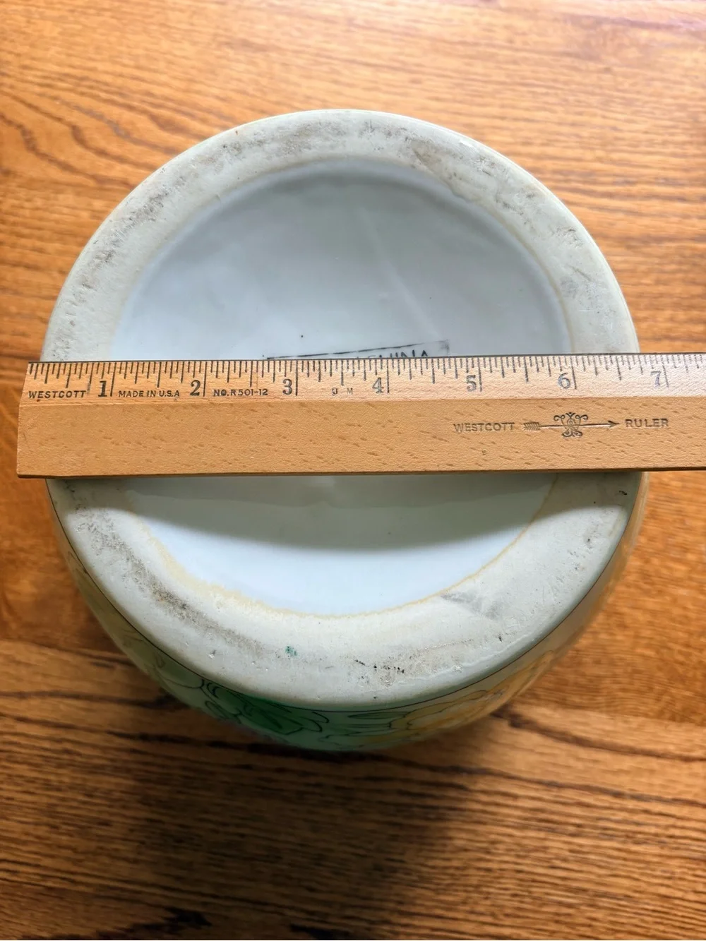 Grandmillenial Chinoiserie Floral Ceramic Planter - Pink & Green Peony Design